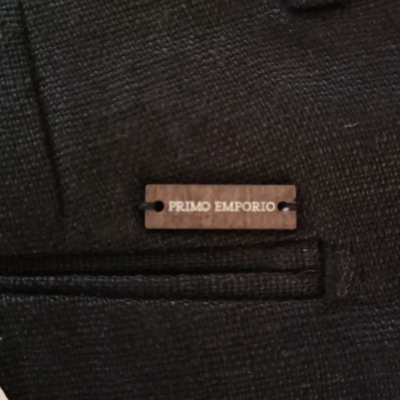 NWT Primo Emporio Men Shorts 100% Linen Sz EU46 Bermuda Black Made‎ in Italy NWT - Picture 4 of 12